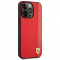 Oryginalne Etui IPHONE 14 PRO MAX Ferrari Hardcase Carbon (FEHCP14XAXRE) czerwone