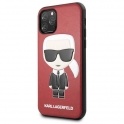 Oryginalne Etui IPHONE 11 PRO Karl Lagerfeld Hardcase Iconic Karl Embossed (KLHCN58IKPURE) czerwone