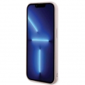 Oryginalne Etui APPLE IPHONE 15 PRO MAX Karl Lagerfeld Hardcase 3D Rubber Glitter Logo (KLHCP15X3DMBKCP) różowe