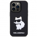 Oryginalne Etui IPHONE 14 PRO Karl Lagerfeld Hardcase Rubber Choupette 3D (KLHCP14L3DRKHNK) czarne