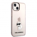 Oryginalne Etui IPHONE 14 Karl Lagerfeld Hardcase Ikonik Choupette (KLHCP14SHNCHTCP) różowe