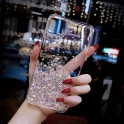 Etui IPHONE SE 2022 / SE 2020 / 7 / 8 Brokat Cekiny Glue Glitter Case transparentne