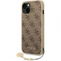 Oryginalne Etui IPHONE 14 PLUS Guess Hardcase 4G Charms Collection brązowe
