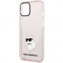 Oryginalne Etui IPHONE 12 / 12 PRO Karl Lagerfeld Hardcase Ikonik Choupette (KLHCP12MHNCHTCP) różowe