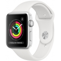 Smartwatch Apple Watch Series 3 GPS 38mm Aluminium srebrne z białym paskiem Sport