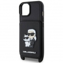 Oryginalne Etui IPHONE 14 Karl Lagerfeld Hardcase Crossbody Saffiano Karl & Choupette (KLHCP14SCSAKCPMK) czarne