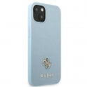Oryginalne Etui IPHONE 13 Guess Hardcase Saffiano 4G Small Metal Logo (GUHCP13MPS4MB) niebieskie