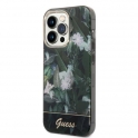Oryginalne Etui IPHONE 14 PRO Guess Hardcase Jungle Collection (GUHCP14LHGJGHA) zielone