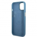 Oryginalne Etui IPHONE 13 Guess Hard Case 4G Logo Plate MagSafe niebieskie