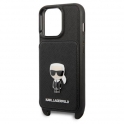 Oryginalne Etui IPHONE 13 PRO Karl Lagerfeld Hardcase Saffiano Metal Ikonik czarne