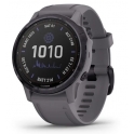 Smartwatch Garmin Fenix 6S Pro Solar Fioletowa stal z szarym paskiem 010-02409-15
