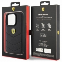 Oryginalne Etui APPLE IPHONE 15 PRO Ferrari Hardcase Quilted Metal Logo (FEHCP15LRDUK) czarne