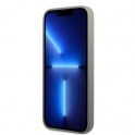 Oryginalne Etui IPHONE 13 MINI Guess Hard Case Silicone Logo Plate MagSafe (GUHMP13SSPLG) szare