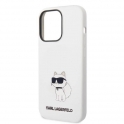 Etui IPHONE 14 PRO MAX Karl Lagerfeld Hardcase Silicone Choupette (KLHCP14XSNCHBCH) białe