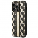 Oryginalne Etui IPHONE 14 PRO Karl Lagerfeld Hardcase Monogram Stripe (KLHCP14LPGKLSKW) brązowe