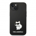 Oryginalne Etui IPHONE 14 Karl Lagerfeld Hardcase Silicone Choupette MagSafe (KLHMP14SSNCHBCK) czarne