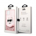 Oryginalne Etui IPHONE 14 PLUS Karl Lagerfeld Hardcase Glitter Choupette Head (KLHCP14MLNCHCP) różowe