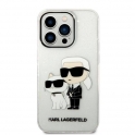 Oryginalne Etui IPHONE 14 PRO Karl Lagerfeld Hardcase IML GLIT NFT Karl&Choupette (KLHCP14LHNKCTGT) transparentne