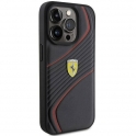 Oryginalne Etui APPLE IPHONE 15 PRO Ferrari Hardcase Twist Metal Logo (FEHCP15LPTWK) czarne