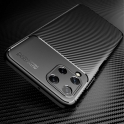 Etui SAMSUNG GALAXY A22 5G Pancerne Shockproof Carbon Fiber granatowe
