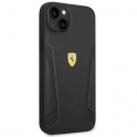 Oryginalne Etui IPHONE 14 PLUS Ferrari Hardcase Leather Stamp Sides (FEHCP14MRBUK) czarne