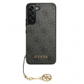 Oryginalne Etui SAMSUNG GALAXY S22 Guess Hardcase 4G Charms Collection GUHCS22SGF4GGR szare
