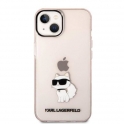 Oryginalne Etui IPHONE 14 PLUS Karl Lagerfeld Hardcase Ikonik Choupette (KLHCP14MHNCHTCP) różowe