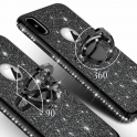 Etui Diamond Ring Glitter Brokat HUAWEI P30 czarne