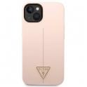 Oryginalne Etui IPHONE 14 Guess Hardcase Silicone Triangle Logo różowe