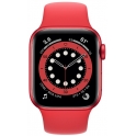 Smartwatch Apple Watch Series 6 GPS 44mm Aluminium czerwony z czerownym paskiem Sport