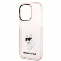 Oryginalne Etui IPHONE 14 PRO MAX Karl Lagerfeld Hardcase Ikonik Choupette (KLHCP14XHNCHTCP) różowe