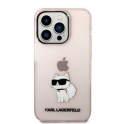 Oryginalne Etui IPHONE 14 PRO Karl Lagerfeld Hardcase Ikonik Choupette (KLHCP14LHNCHTCP) różowe
