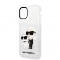 Oryginalne Etui IPHONE 11 Karl Lagerfeld Iconic Glitter Karl`s Head transparentne