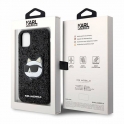 Oryginalne Etui IPHONE 11 Karl Lagerfeld Hardcase Glitter Choupette Patch (KLHCN61G2CPK) czarne