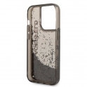 Oryginalne Etui IPHONE 14 PRO Karl Lagerfeld Hardcase Liquid Glitter Elong (KLHCP14LLCKVK) czarne