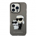 Oryginalne Etui IPHONE 14 PRO MAX Karl Lagerfeld Hardcase IML GLIT NFT Karl&Choupette (KLHCP14XHNKCTGK) czarne