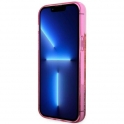 Oryginalne Etui IPHONE 14 PRO MAX Guess Hardcase Liquid Glitter 4G Transculent (GUHCP14XLC4PSGP) różowe