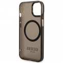 Oryginalne Etui IPHONE 14 Guess Hard Case Gold Outline Translucent MagSafe (GUHMP14SHTCMK) czarne
