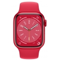 Smartwatch Apple Watch Series 8 GPS 45mm Aluminium czerwony z czerwonym paskiem Sport
