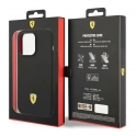 Oryginalne Etui IPHONE 14 PRO Ferrari Hardcase Silicone Metal Logo czarne