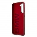 Mercedes Oryginalne Etui SAMSUNG GALAXY S21+ BMW Hardcase Silicone Signature Logo (BMHCS21MSLBLRE) czerwone