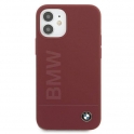 Mercedes Oryginalne Etui IPHONE 12 MINI BMW Hardcase Silicone Signature Logo (BMHCP12SSLBLRE) czerwone