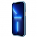 Oryginalne Etui IPHONE 13 Guess Hard Case 4G Logo Plate MagSafe niebieskie