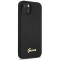 Oryginalne Etui IPHONE 13 Guess Hardcase Silicone Script Gold Logo czarne