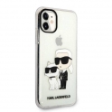 Oryginalne Etui IPHONE 11 Karl Lagerfeld Iconic Glitter Karl`s Head transparentne