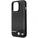 Mercedes Oryginalne Etui IPHONE 13 PRO BMW Leather Carbon (BMHCP13L22NBCK) czarne
