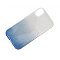 Etui Glitter IPHONE XR srebrno- niebieskie