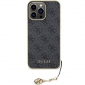 Oryginalne Etui APPLE IPHONE 15 PRO MAX Guess Hardcase 4G Charms Collection (GUHCP15XGF4GGR) szare