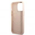 Oryginalne Etui IPHONE 13 PRO Guess Hard Case 4G Logo Plate MagSafe różowe
