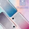 Etui Brokat Glitter SAMSUNG GALAXY S10+ PLUS srebrno-niebieskie